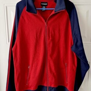 No Boundaries Red and Navy Collar Jacket